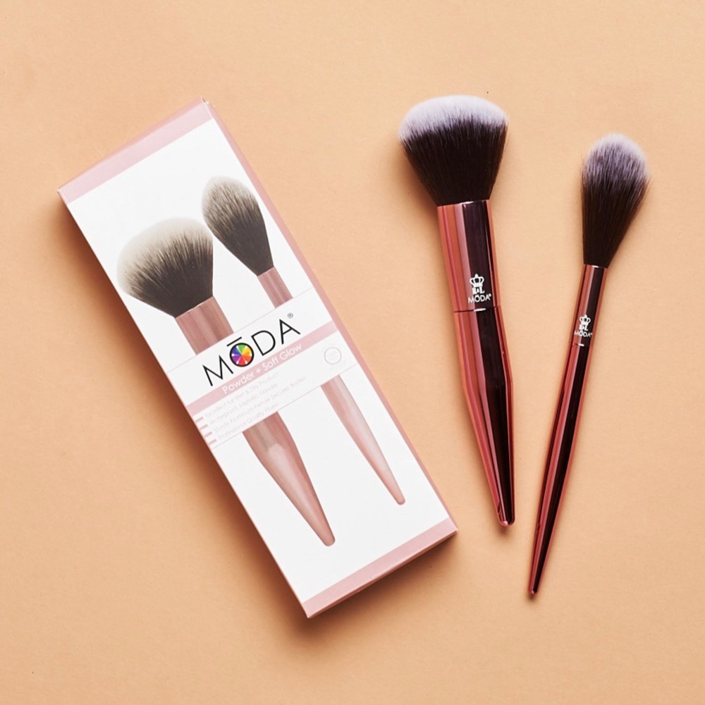 Moda Studio Powder + Soft Glow 2-Piece Brush Set
